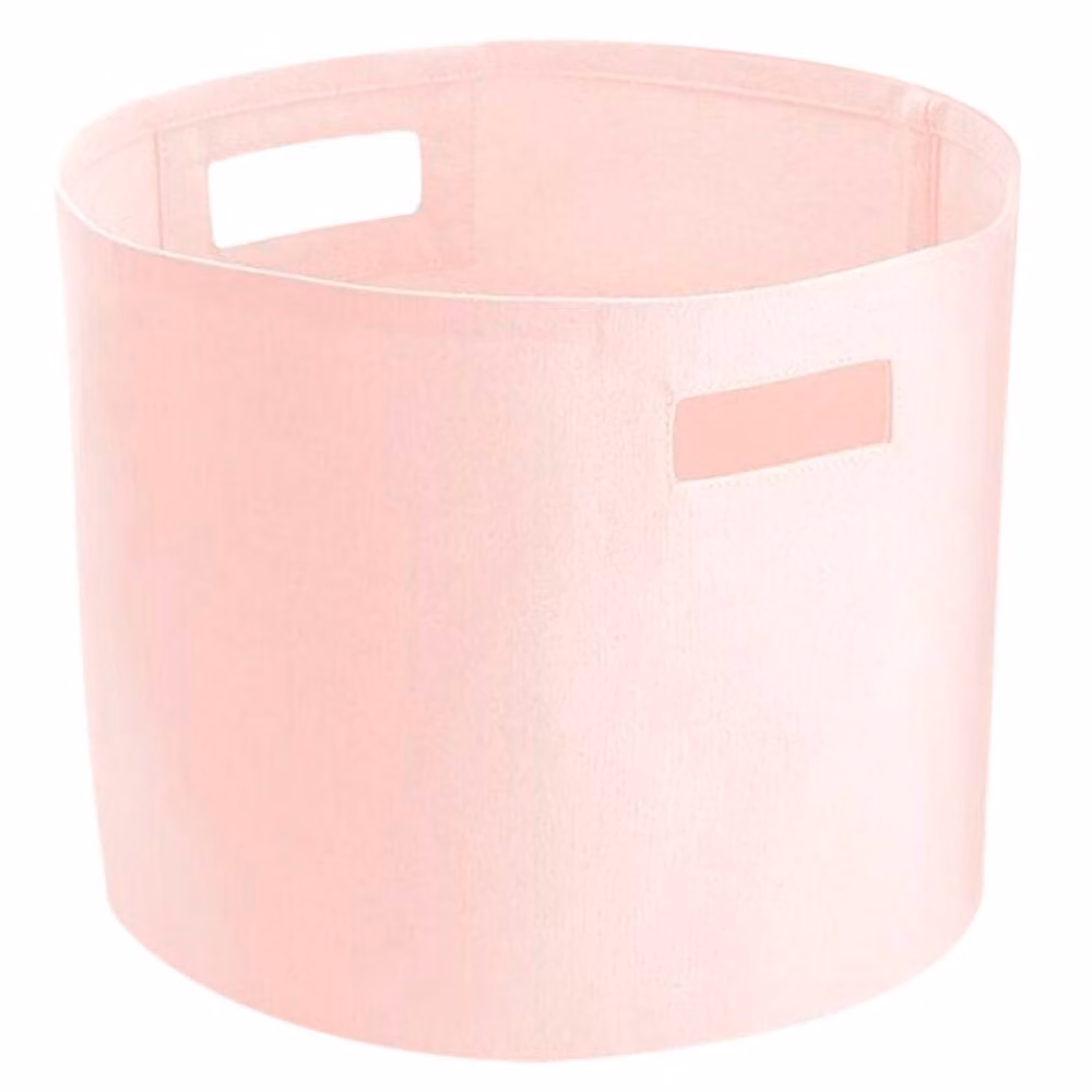 Westford Mill Canvas Storage Basket with Handles in Pink – 2