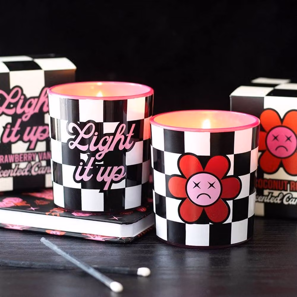 Uniqueful Sad Flower Coconut Rose Pillar Candle in Multicolour – 2