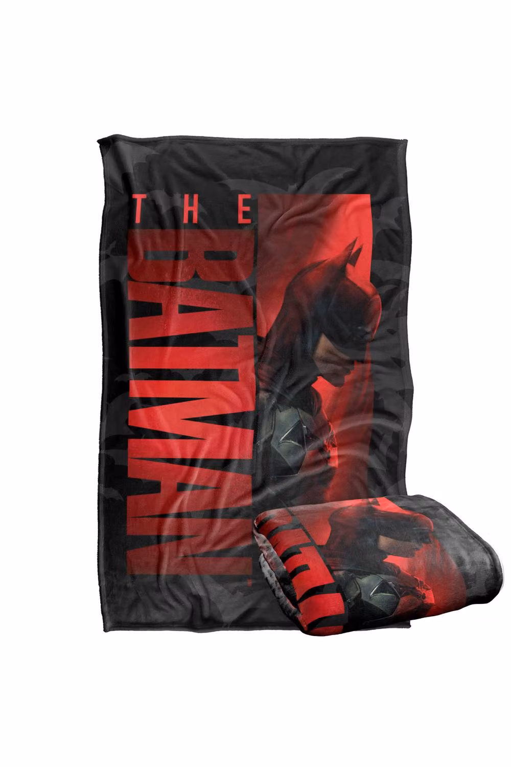 Warner Bros. The Batman (2022) Vertical Tiles Silky Touch Super Soft Fluffy Polyester Blanket, Black and Multicolour, Large – 2