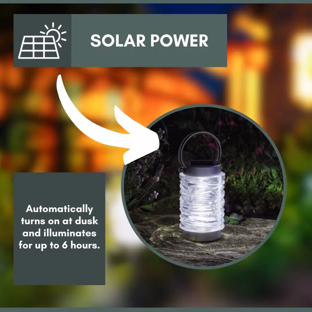 Marco Paul Solar Wave Lantern in Silver – 5