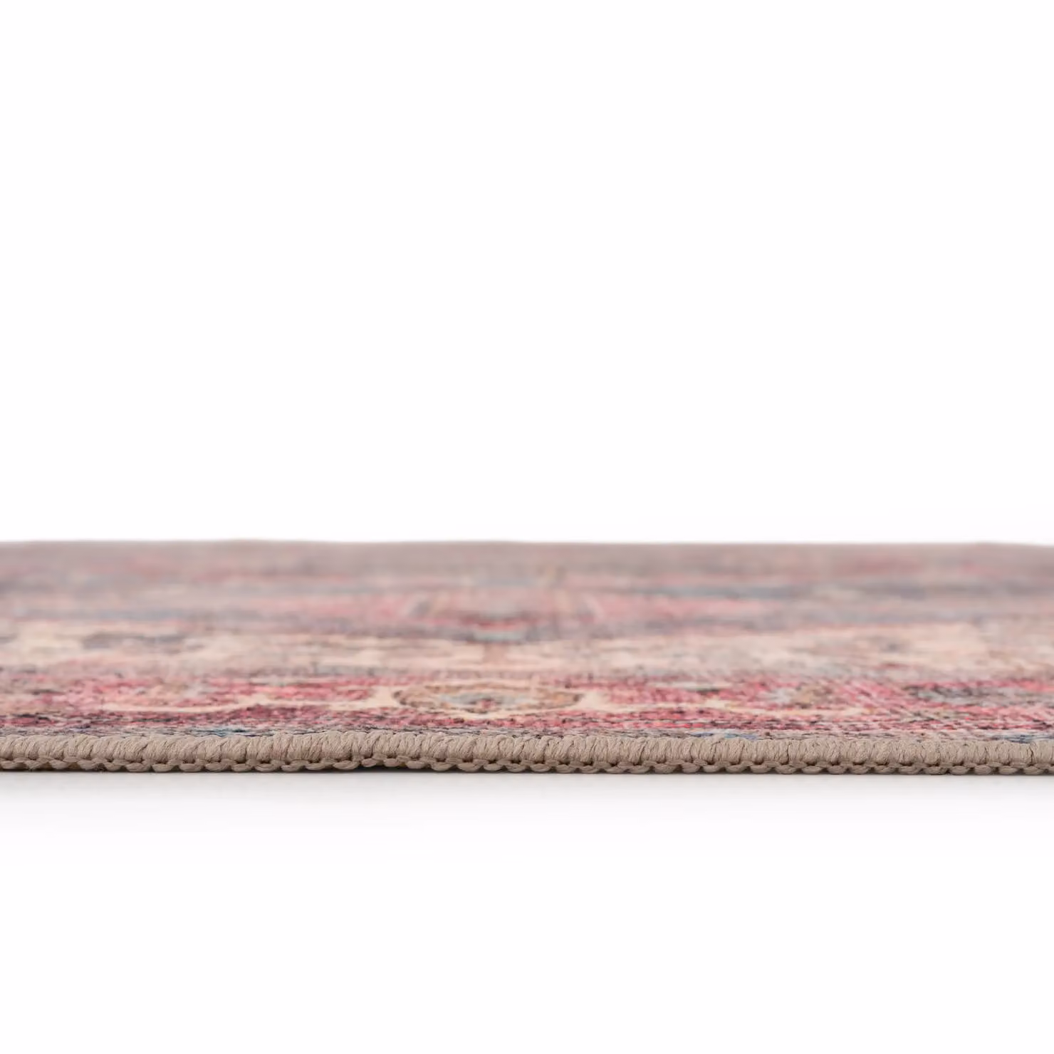 Kukoon Pink and Dark Indigo Distressed Shabby Chic Living Room Area Rug, W/D/H: 160 x 230 cm – 5