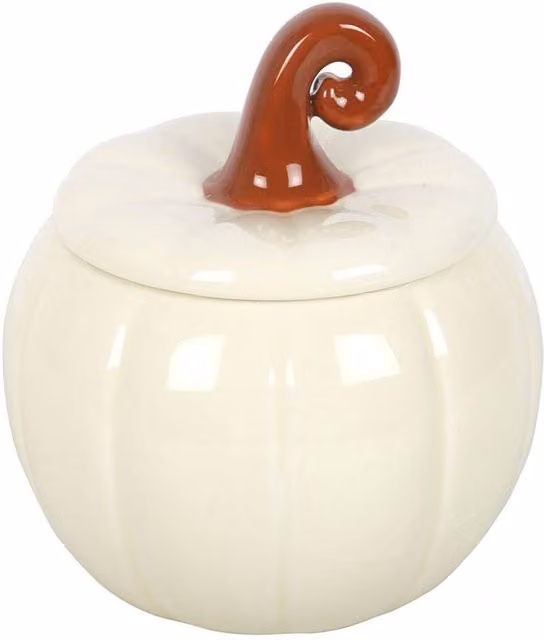 Something Different White Ceramic Pumpkin Oil Burner for Tealights