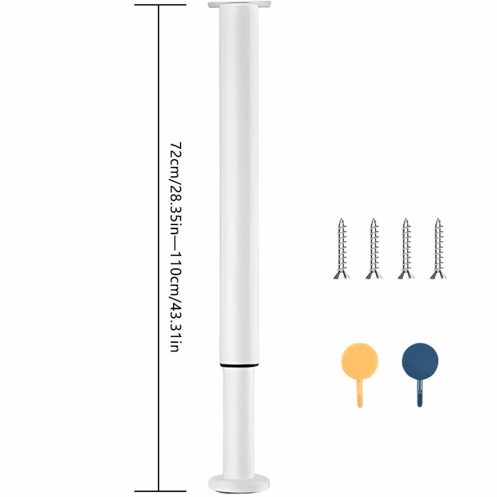 Ventryn Adjustable White Table Support Leg for Kitchen Breakfast Bars, Height: 72-110 cm – 2