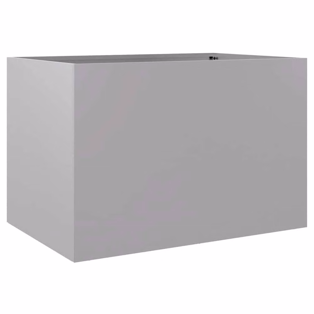 Berkfield Home Galvanised Steel Planter Tub, Silver, W: 62 cm, D: 47 cm, H: 46 cm – 2