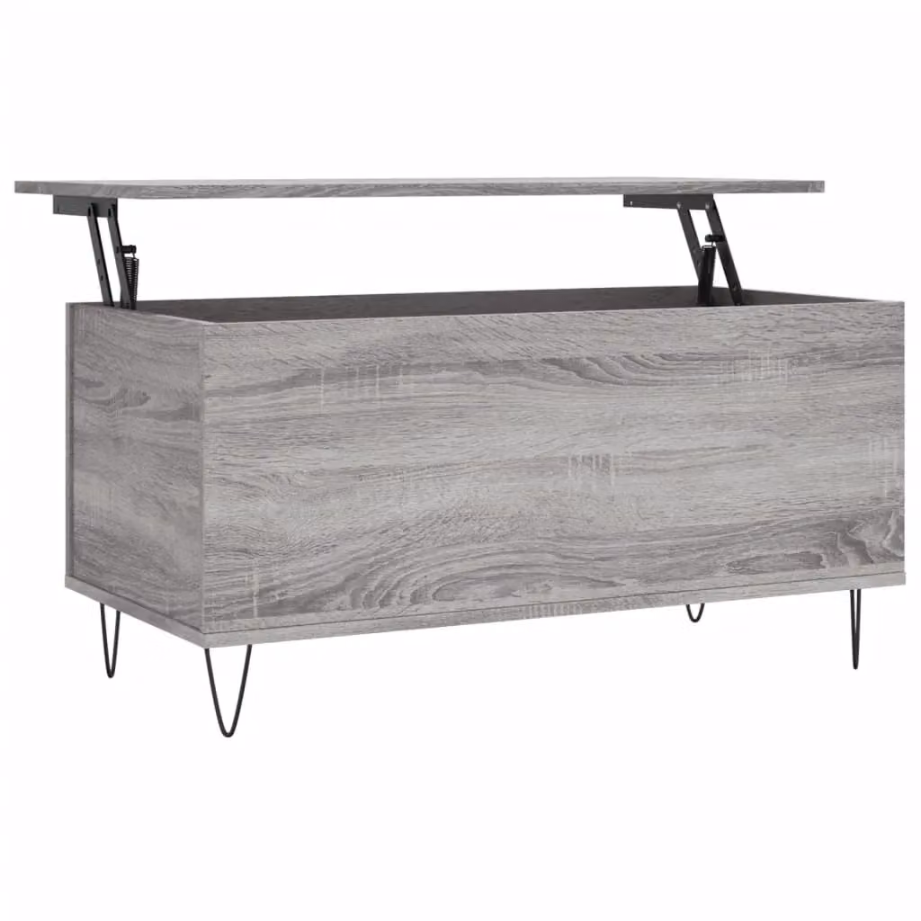 Berkfield Home Modern Grey Lift Mechanism Coffee Table, W: 90 cm, D: 44.5 cm, H: 45 cm – 2