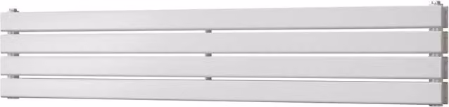 UK Radiators Typhoon Axis White Horizontal Double Panel Designer Radiator W: 140 cm, H: 27.2 cm