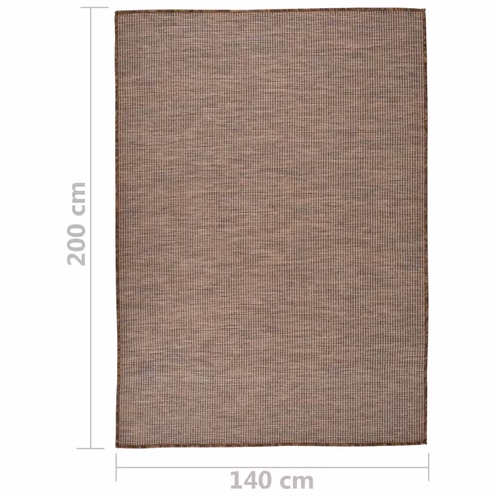 Berkfield Home Brown Flatweave Outdoor Round Rug, W: 100 cm – 2