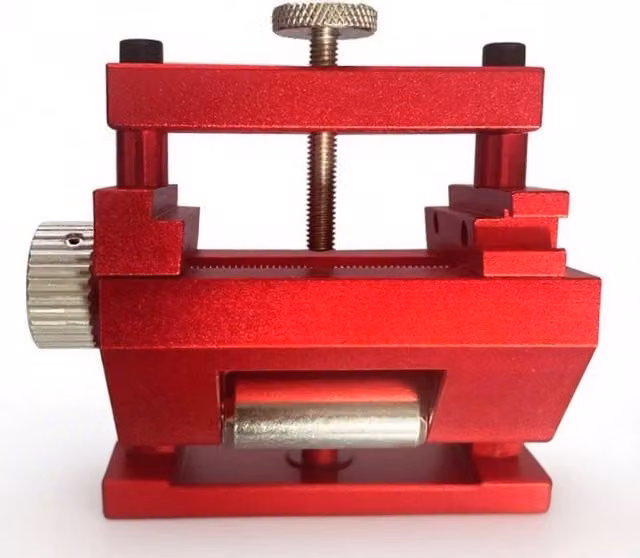 VOGREX Red Wood Chisel Honing Guide Tool with Precise Angle and Wide Roller
