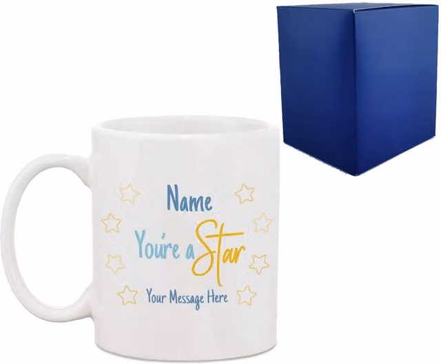 Uniqueful Personalised You're A Star Coffee or Tea Mug in White