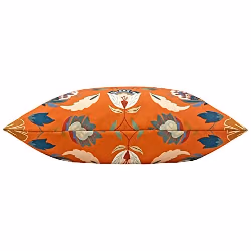 Furn Folk Flora Floral Outdoor Square Cushion in Orange, 43 x 43 cm – 2