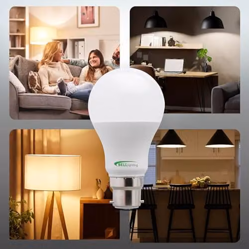 BELL Lighting B22 Dimmable LED Globe Bulbs, Cool White, 8.1W, Pack of 6 – 3