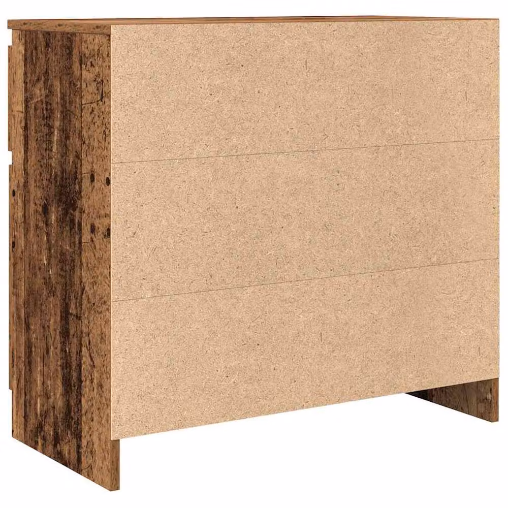 Berkfield Home Rustic Sideboard with Drawer in Old Wood Brown, W/D/H: 71 x 35 x 65 cm – 4