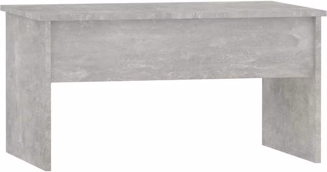 Berkfield Home Modern Rectangular Coffee Table in Grey with Lift Mechanism, W/D/H: 80 x 50.5 x 41.5 cm
