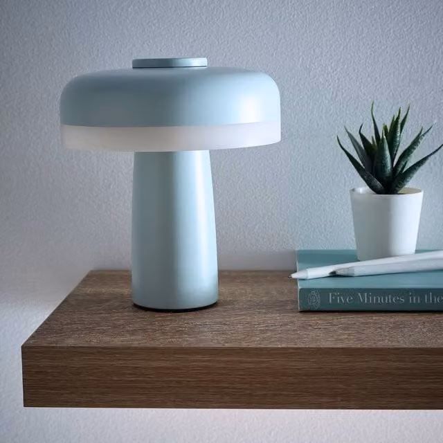 K LIVING Lyon Rechargeable LED Table Lamp in Blue