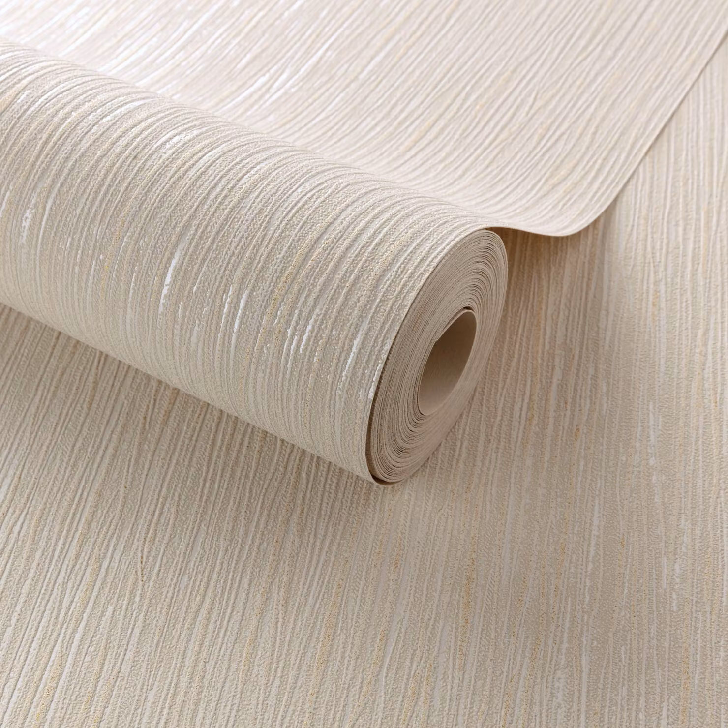 Grandeco Regency Plain Glitter Textured Blown Vinyl Wallpaper in Silver – 3