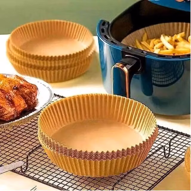 Marco Paul 50pcs Circular Air Fryer Liners in Brown