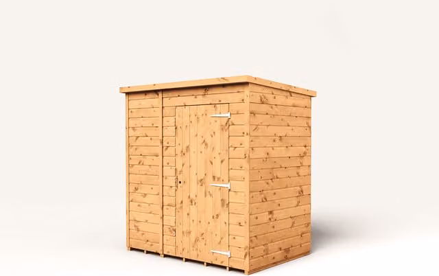 Empire Sheds Brown 6x4 Modular Pent Garden Shed with Single Door and Window