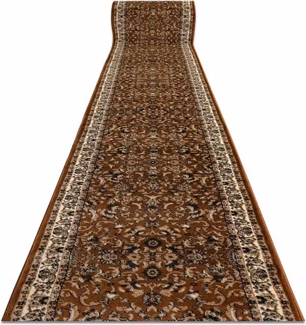 RugsX Brown Oriental Heat-Set Royal Runner, W: 100 cm, L: 120 cm