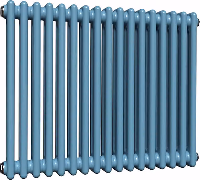 Lux Heat Horizontal Column Radiator in Blue, W: 60.0 cm, H: 78.5 cm