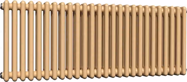 Lux Heat Horizontal 3 Column Steel Radiator in Caramel Fudge, W: 119 cm, H: 50 cm