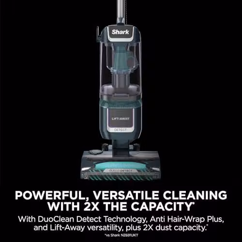 Shark Detect XL Corded Upright Vacuum Cleaner with DuoClean Detect and Anti-Tangle Roller, Petrol and Silver – 2