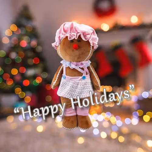 VFM e-Store Christmas Standing Gingerbread Decoration, Pink, H 50 cm x W 24 cm – 4