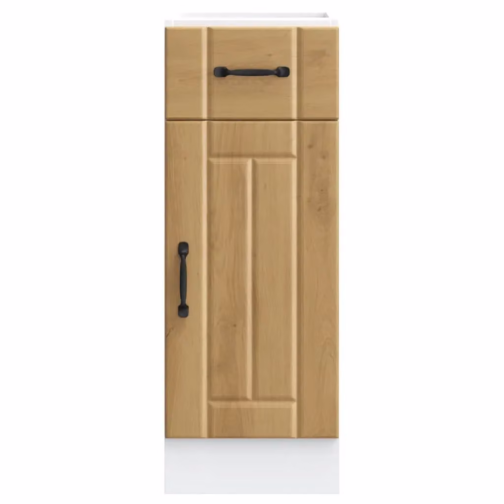 Berkfield Home Lucca Artisan Oak Kitchen Sink Base Cabinet in Brown – 2