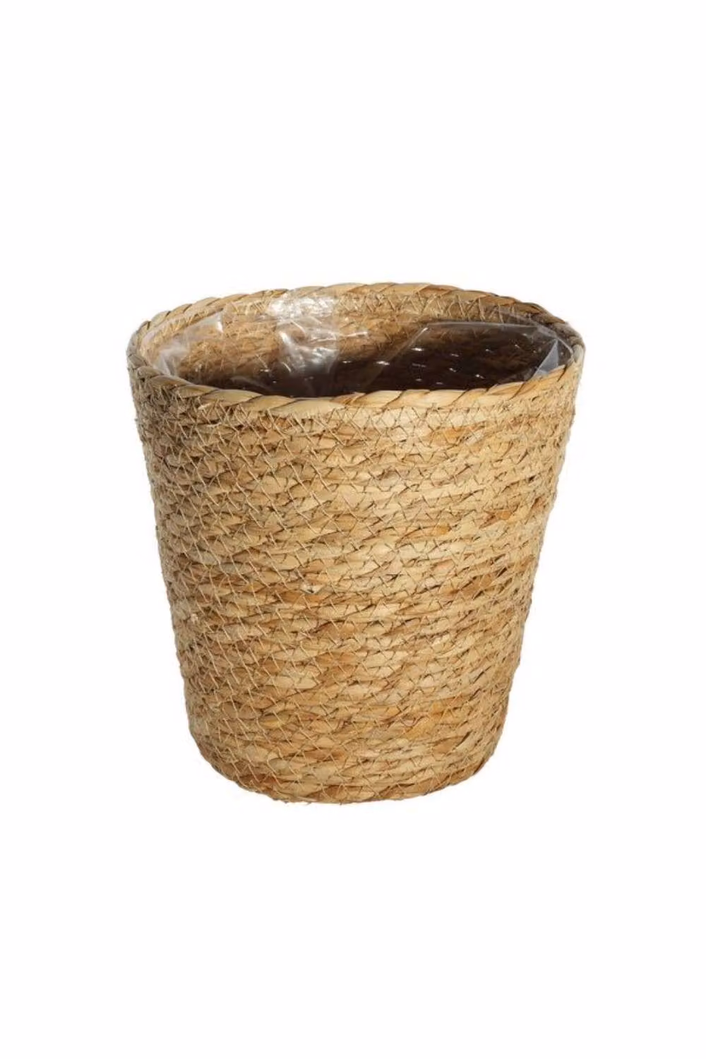 KDMD Natural Seagrass Open Weave Baskets in Brown and Beige, Pack of 3, Diameter: 19.5 cm – 2