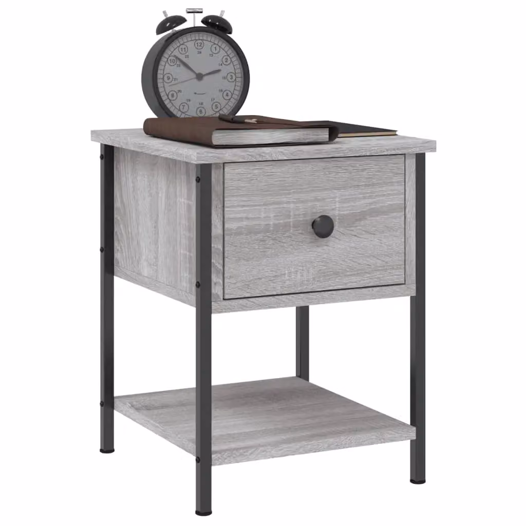 Berkfield Home Grey Sonoma Bedside Table, W/D/H: 34 x 35.5 x 45 cm – 3