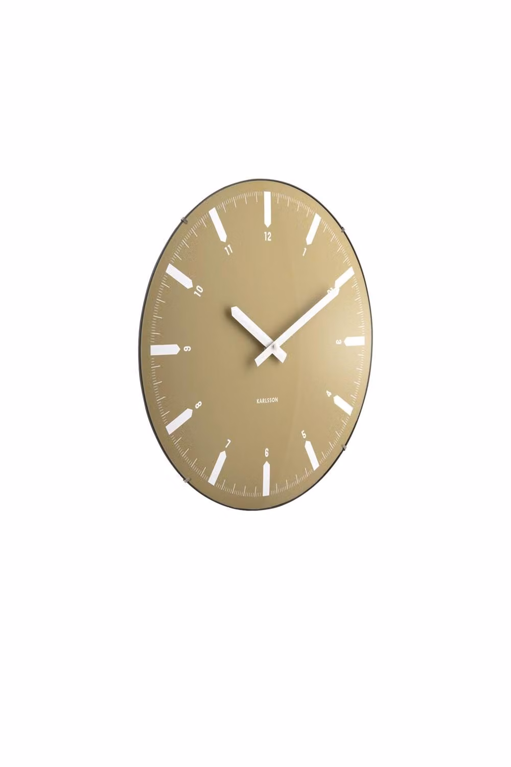 Present Time Karlsson Round Analog Wall Clock in Olive Green – 3