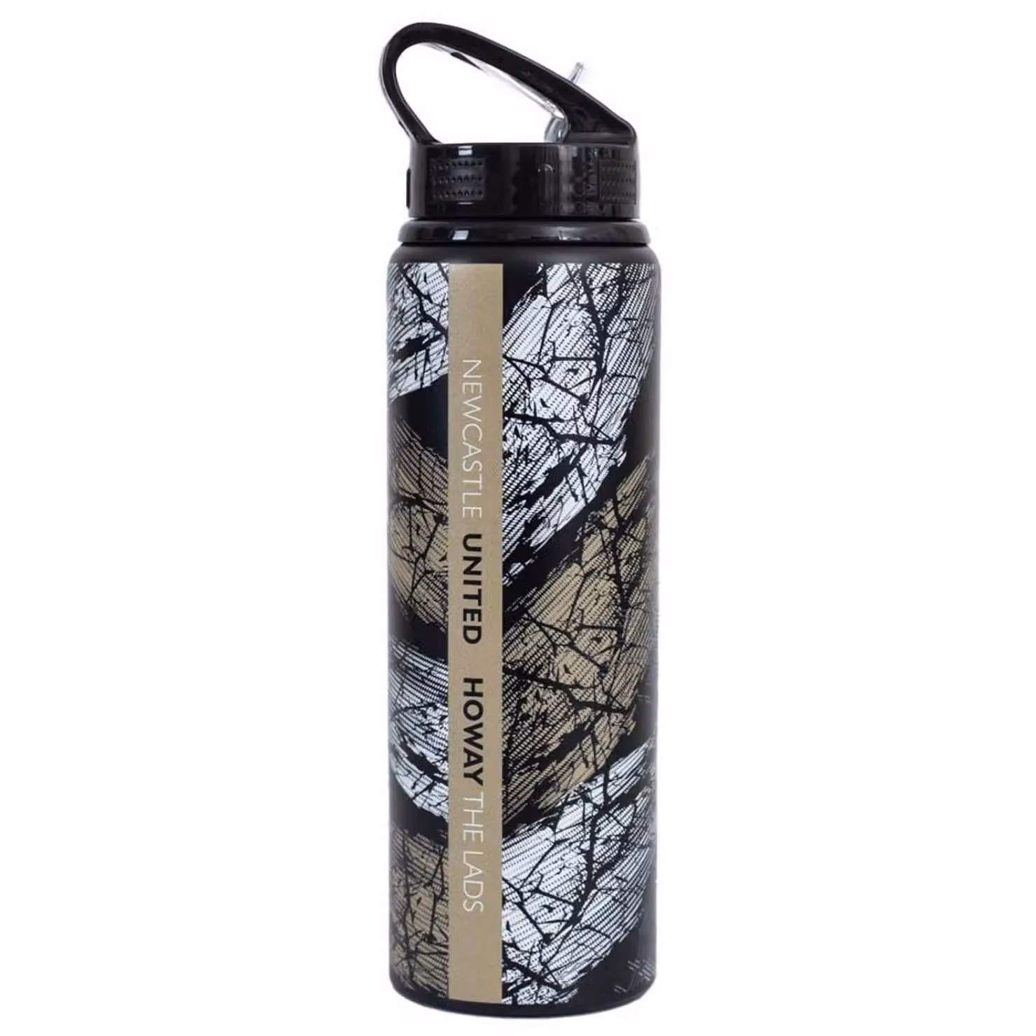 Newcastle United FC Aluminium Water Bottle, Black, 26.0 ml – 2