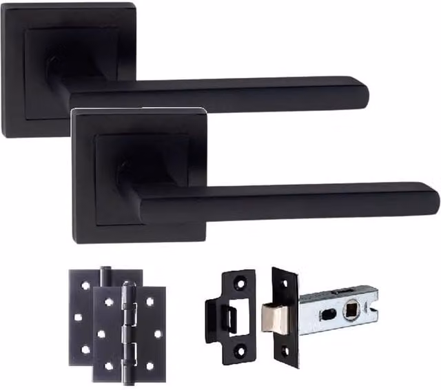 Golden Grace Matt Black Internal Door Handle Set