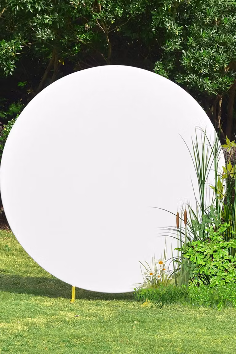 Neel Blue White Spandex Round Arch Backdrop Cover, 180cm