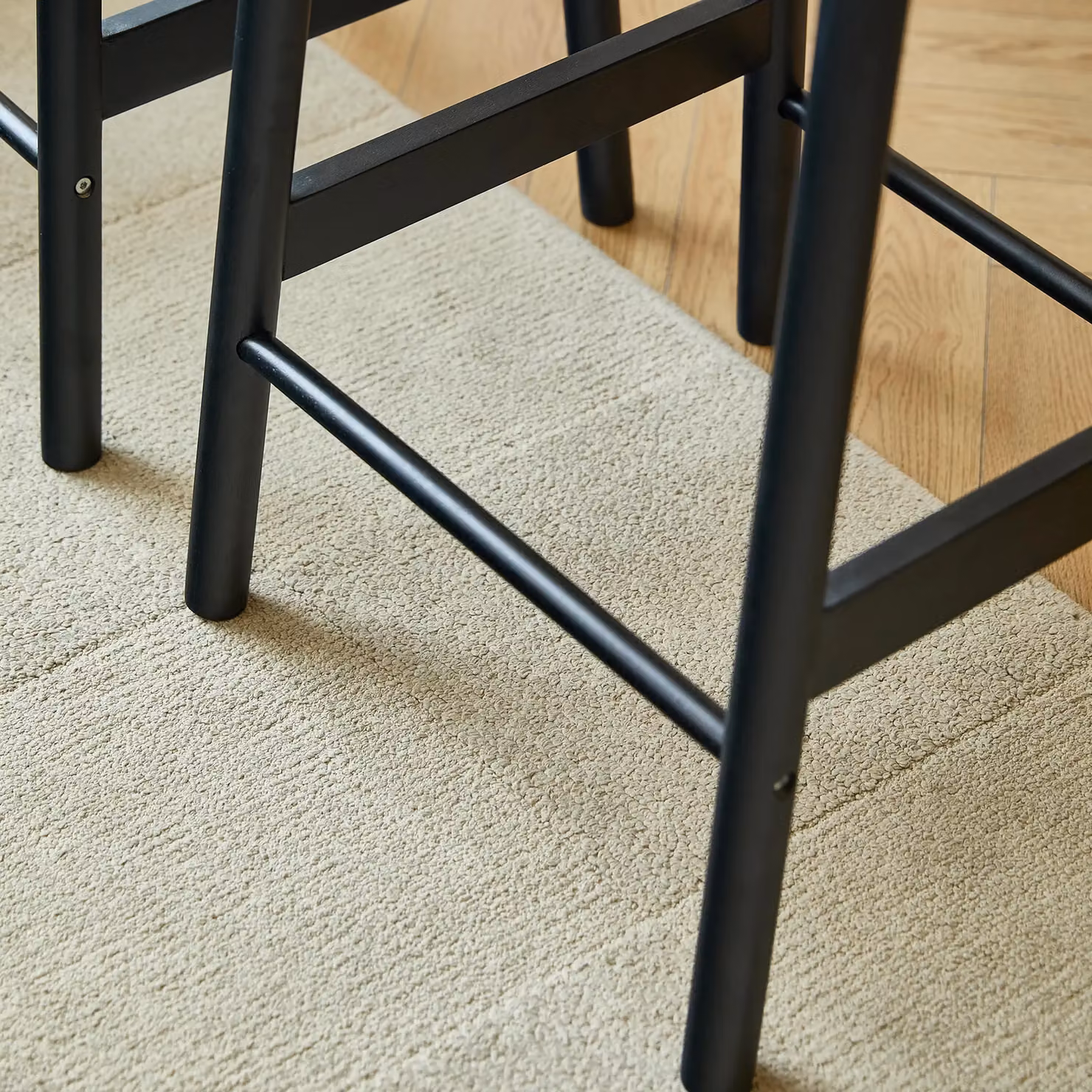 Nordlys Set of 2 Scandinavian Solid Wood Bar Stools in Black – 6