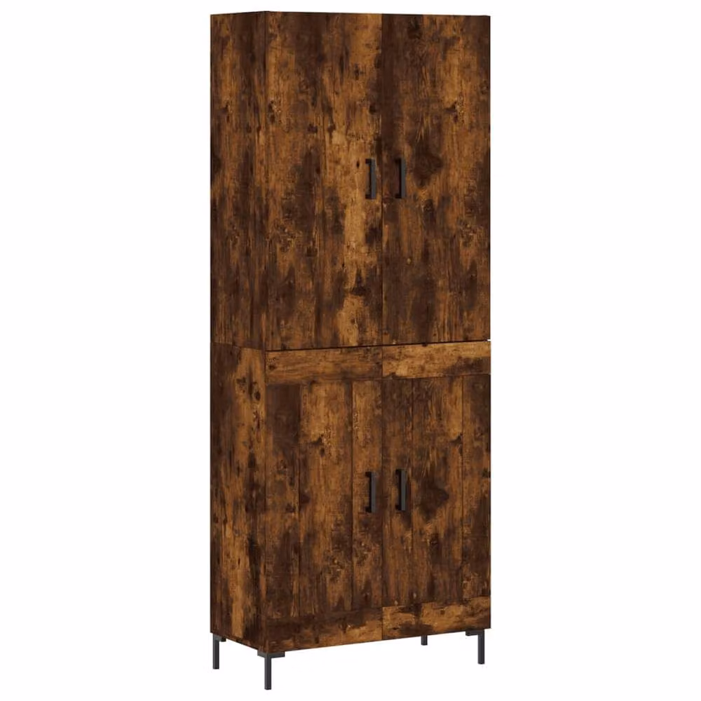 Berkfield Home Smoked Oak Highboard in Brown, W: 69.5 cm, D: 34 cm, H: 180 cm – 3
