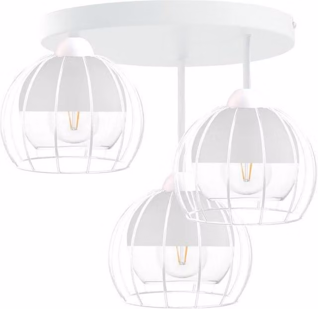 Netlighting Solo Semi Flush Ceiling Light, White, Diameter: 30 cm, 3x E27