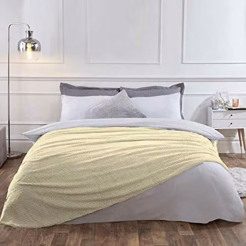 Dreamscene Cream Waffle Honeycomb Mink Throw, W/D/H: 150 x 200 cm – 2