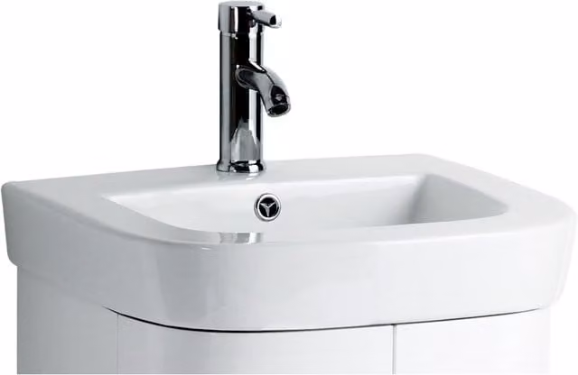 Maison by Premier White Ceramic Square Basin W: 50 cm, D: 45 cm, H: 19 cm