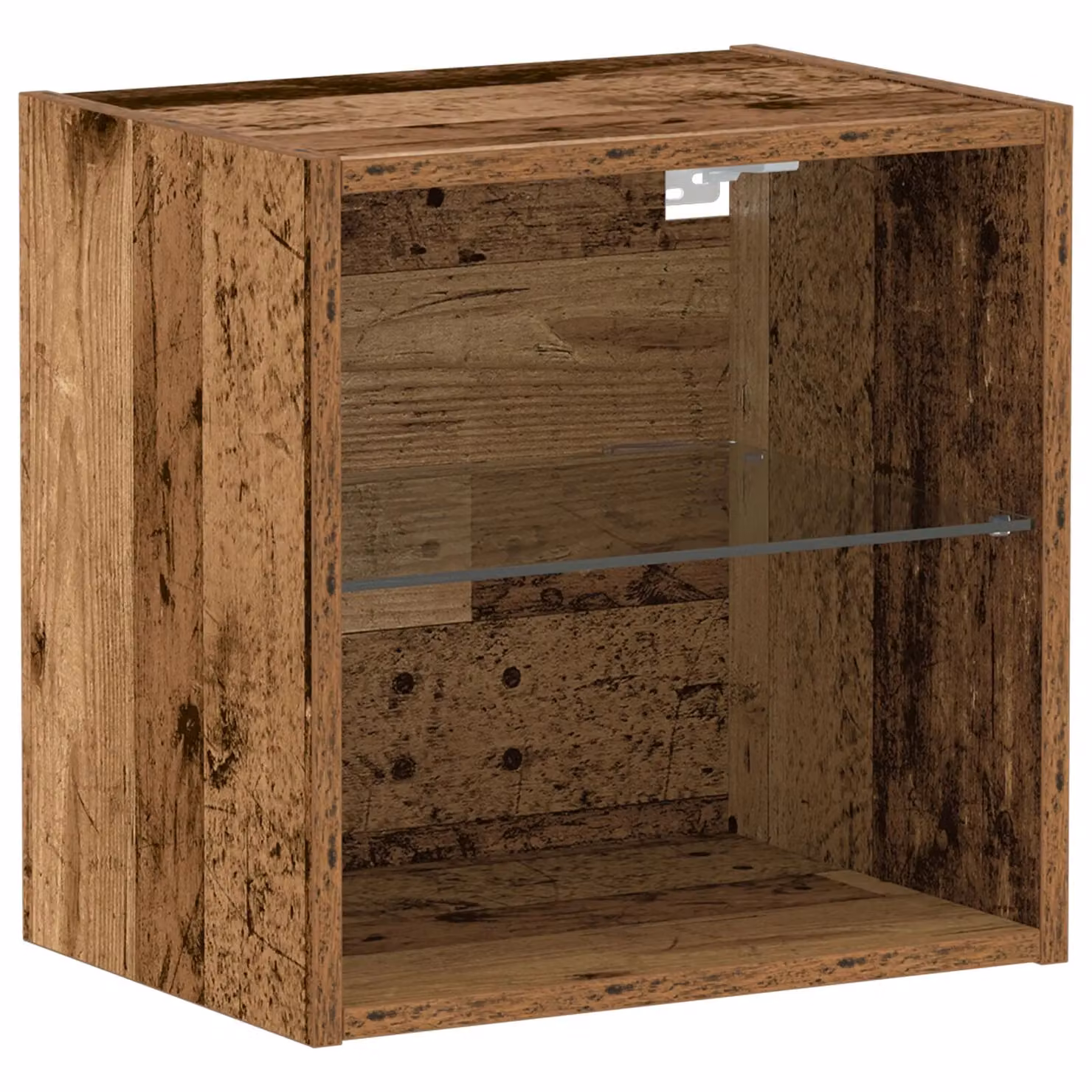 Berkfield Home Rustic Old Wood Floating Shelf in Brown, W: 40 cm, D: 28 cm, H: 5 cm – 2