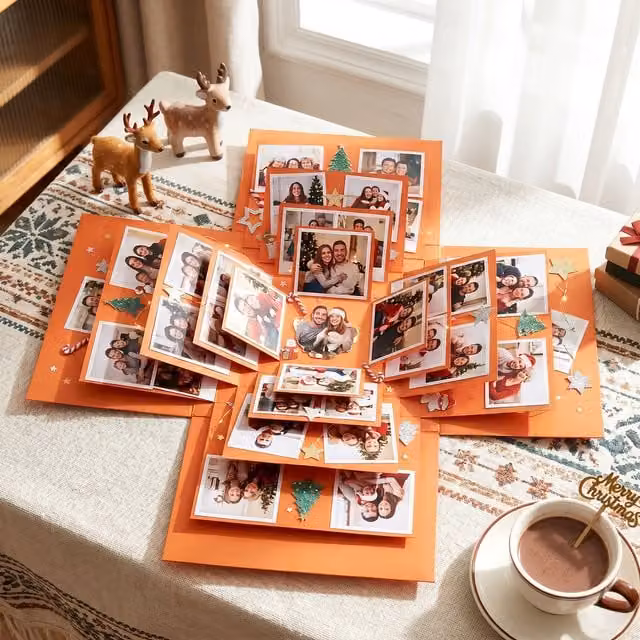 Livingandhome 5-Tier DIY Surprise Explosion Gift Box in Orange