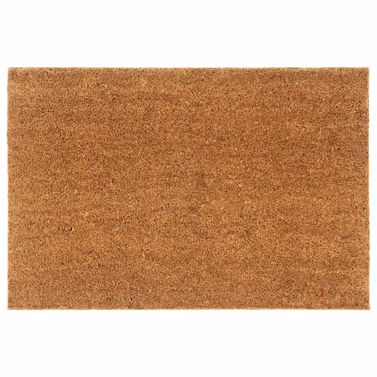Berkfield Home Rectangular Coir Door Mat in Brown, W/D: 90 x 60 cm