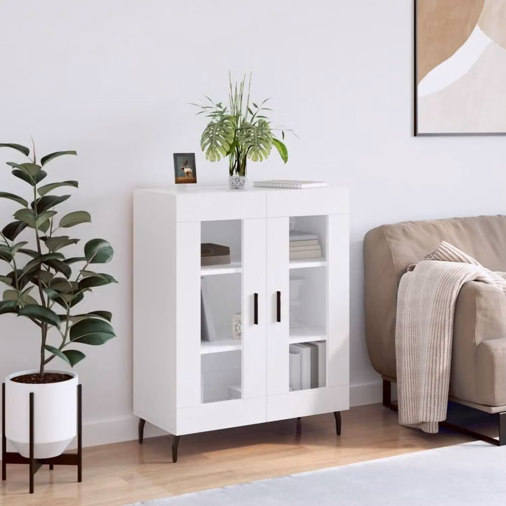 Berkfield Home Modern White Sideboard, W/D/H: 69.5 x 34 x 90 cm – 2