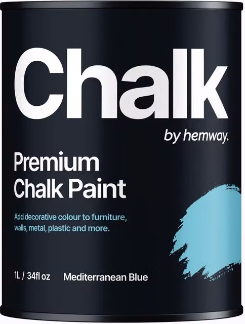 Hemway Chalk Paint Flat Matt in Mediterranean Blue, 1 l
