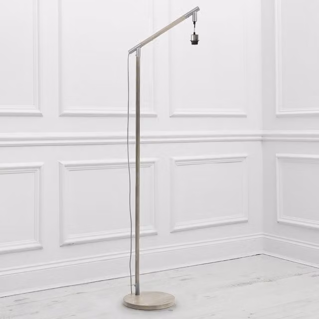 Voyage Maison Quintus Modern Grey Wood Floor Lamp Base