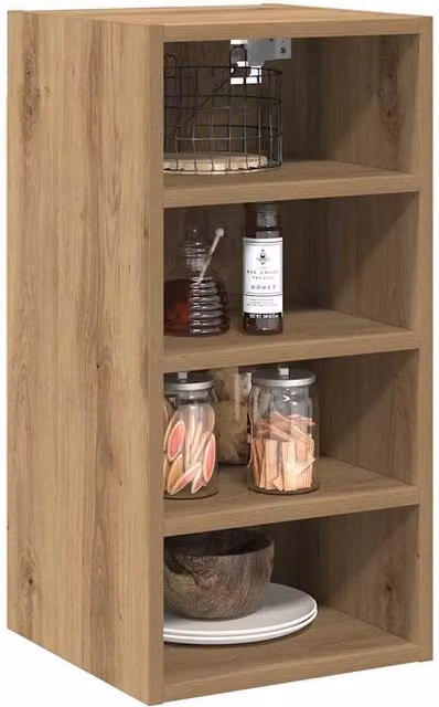Berkfield Home Artisan Oak Hanging Kitchen Cabinet, Brown, W/D/H: 30 x 29.5 x 60 cm