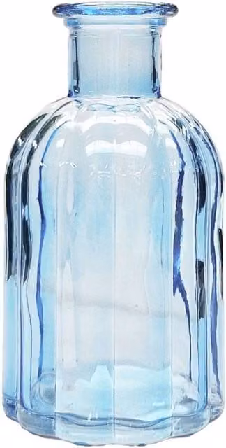KDMD Blue Flora Glass Bottle Vase for Tabletop, 10 Pack, Height: 10.5 cm – 1
