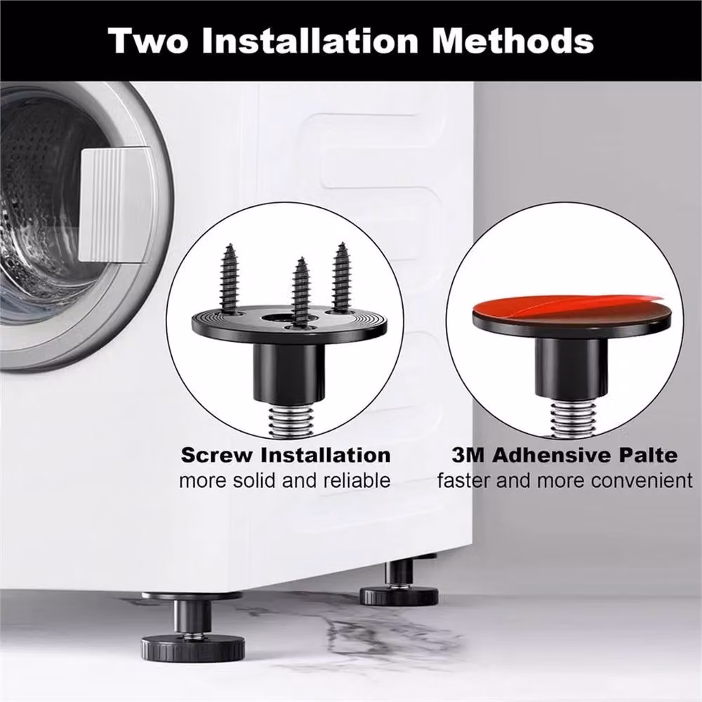 Nordara Adjustable Leveler Table Leg Screws, Black, Pack of 30, 20-40mm – 3