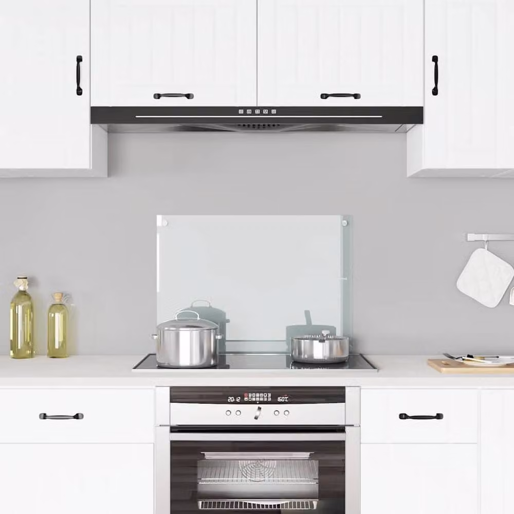 Berkfield Home Transparent Tempered Glass Kitchen Backsplash, Clear, W: 70 cm, H: 50 cm – 2