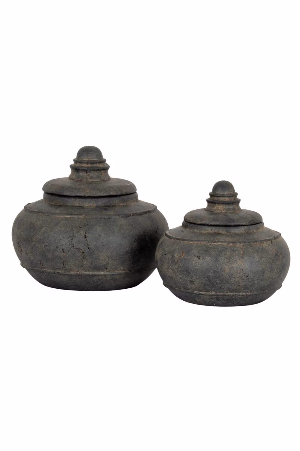 KDMD Dusk Medium Ceramic Storage and Display Pot with Lid in Black – 3
