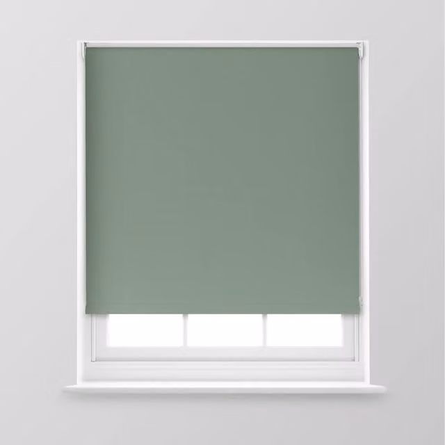 A.Unique Home Premium Trimmable Thermal Blackout Roller Window Blind, Green, W: 60 cm, H: 170 cm
